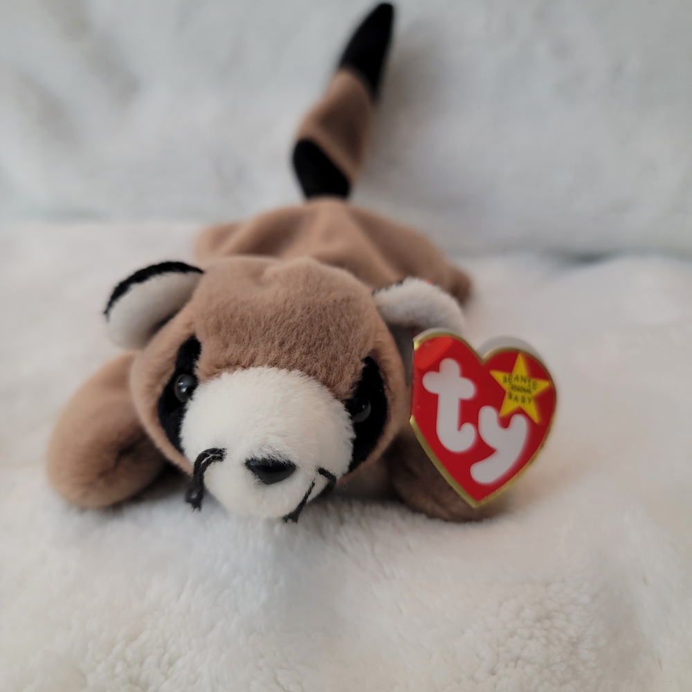 TY Brown and White Plush Ferret